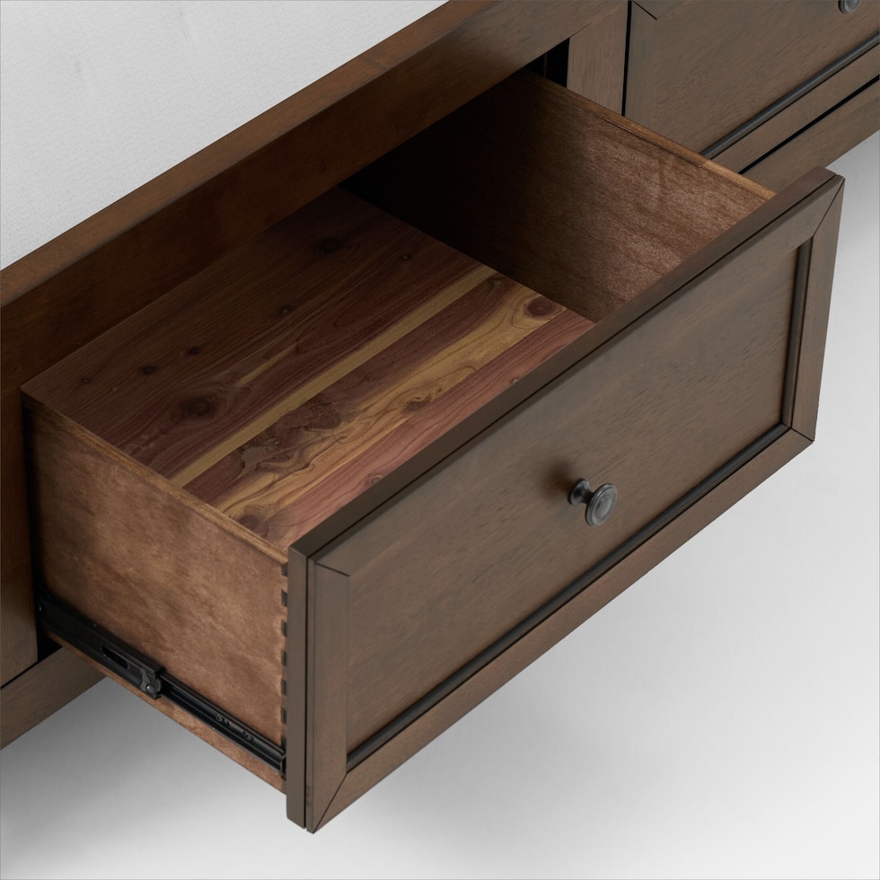 lincoln dark brown  pc full bedroom   