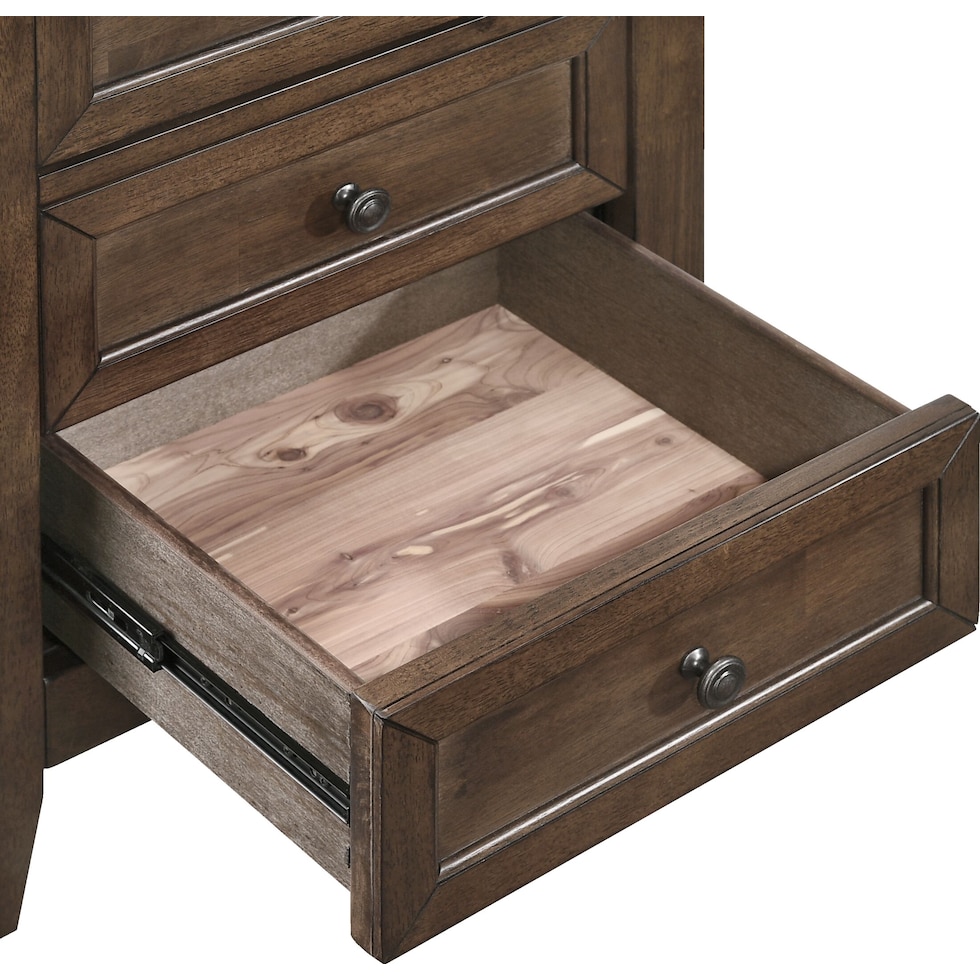 lincoln dark brown  pc full bedroom   