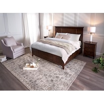 lincoln dark brown  pc king bedroom   
