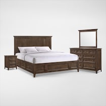 lincoln dark brown  pc king bedroom web   