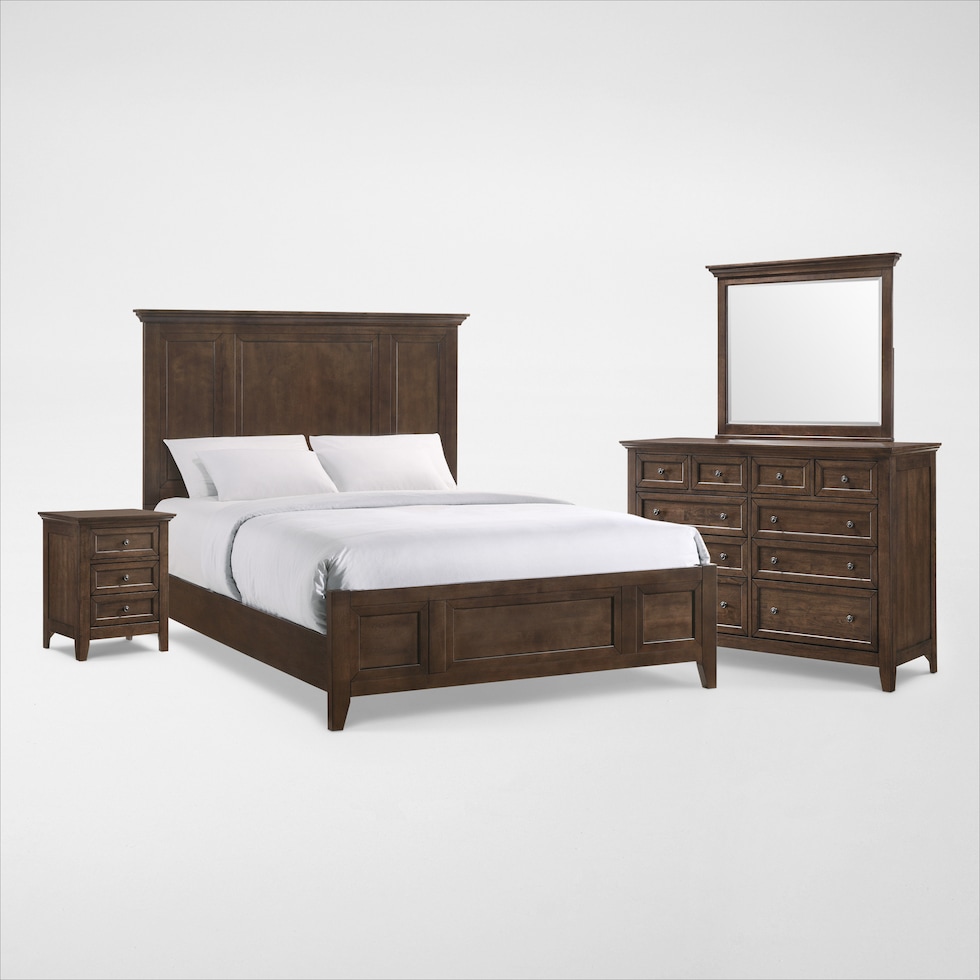 lincoln dark brown  pc king bedroom web   
