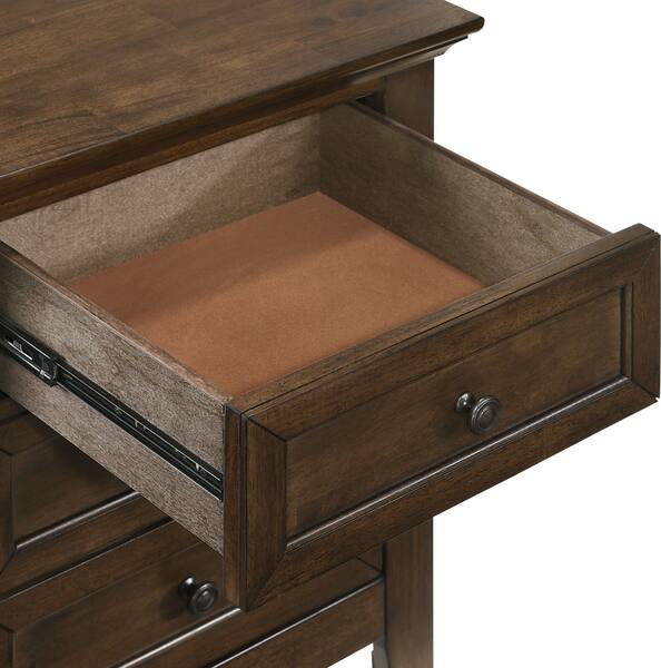 Lincoln 6Piece Storage Bedroom Set with Nightstand, Dresser and Mirror