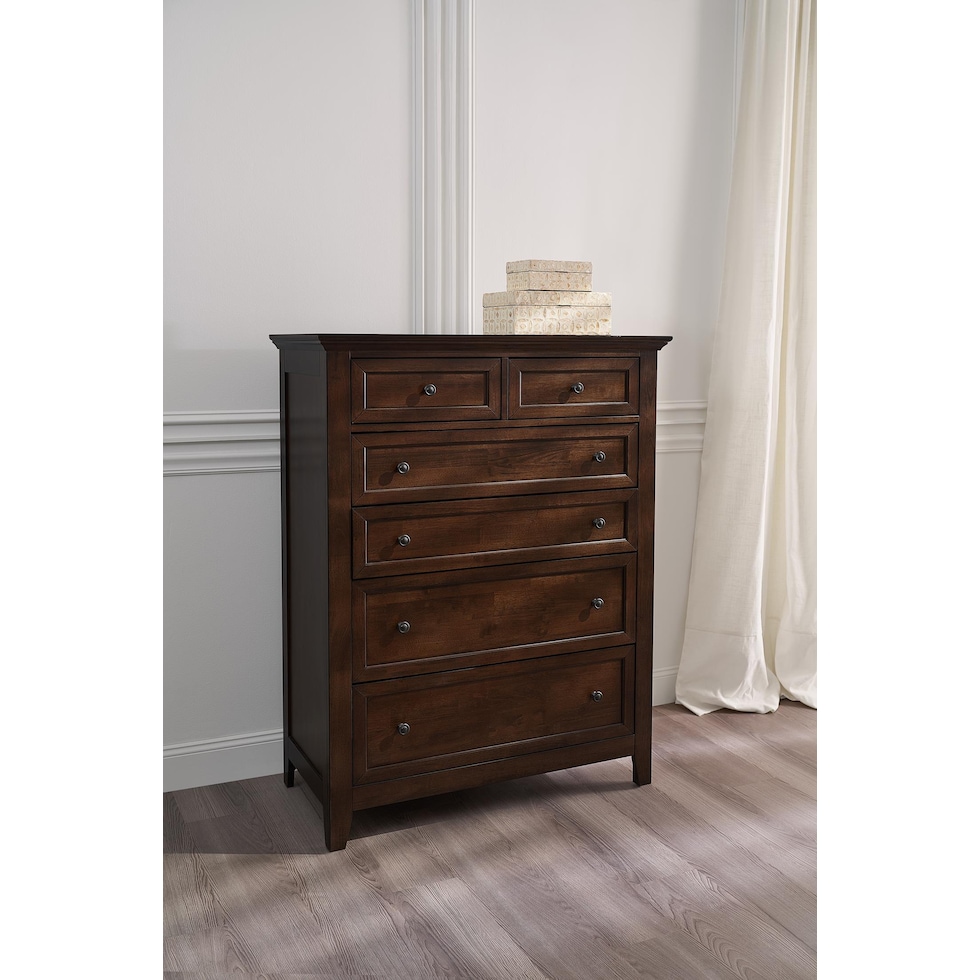 lincoln dark brown chest   