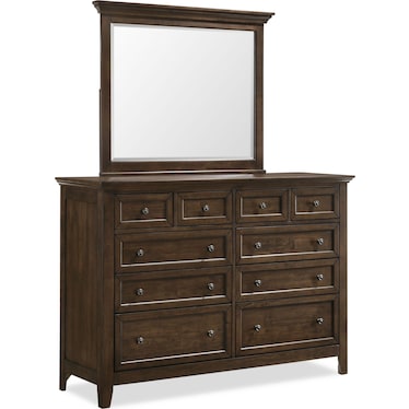 Lincoln Dresser and Mirror - Hickory