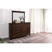 lincoln dark brown dresser and mirror   