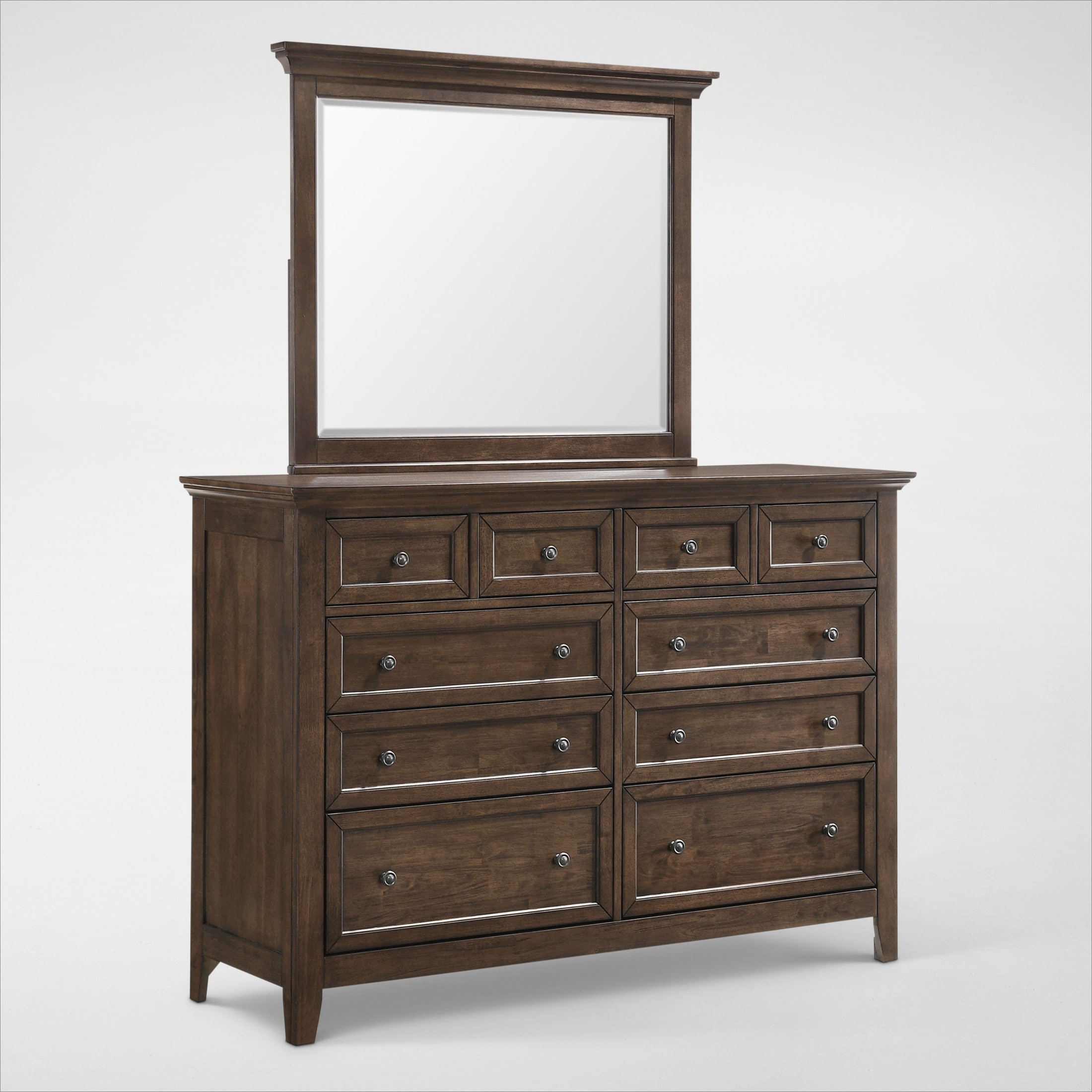 『HAKU LIN AR BLACK×BROWN』 Lincoln Solid Wood Dresser and Mirror | Value City Furniture