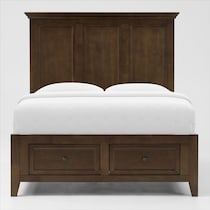 lincoln dark brown full bed   