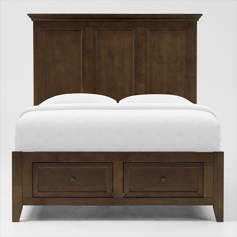 lincoln dark brown full bed   