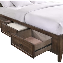 lincoln dark brown king bed   