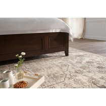 lincoln dark brown king bed   