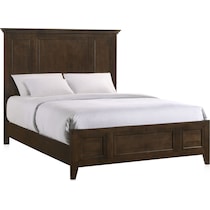 lincoln dark brown king bed   