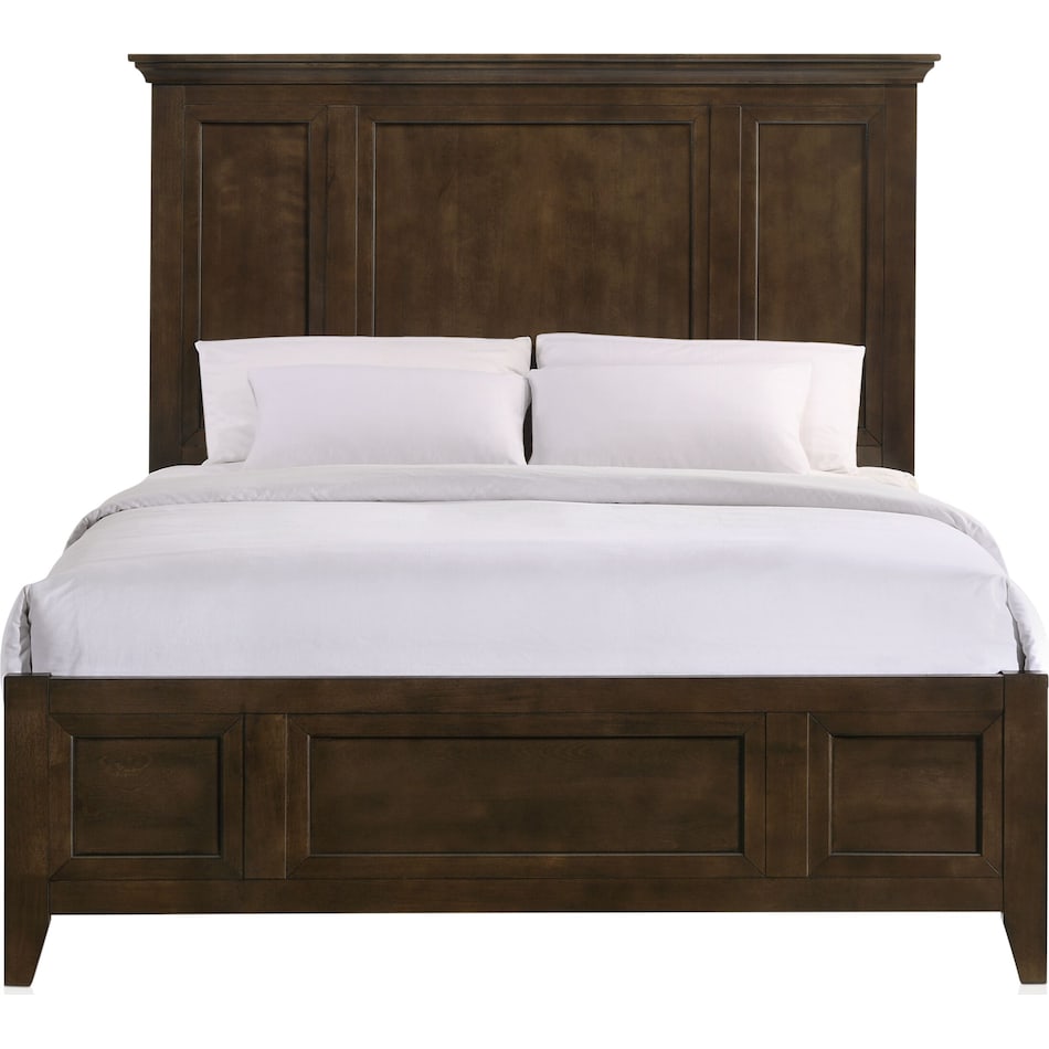lincoln dark brown king bed   