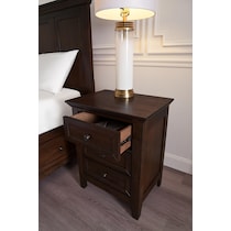 lincoln dark brown nightstand   