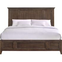 lincoln dark brown queen bed   