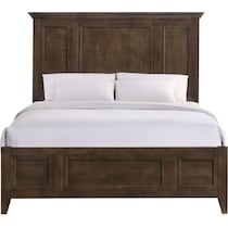 lincoln dark brown queen bed   