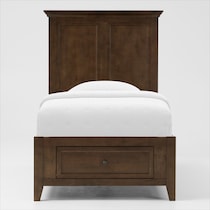 lincoln dark brown twin bed   