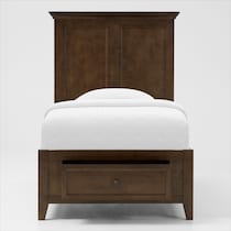 lincoln dark brown twin bed   