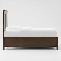 lincoln dark brown twin bed   