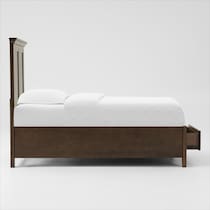 lincoln dark brown twin bed   