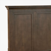 lincoln dark brown twin bed   