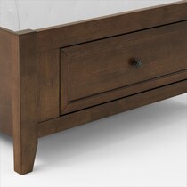 lincoln dark brown twin bed   