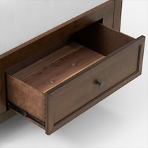 lincoln dark brown twin bed   