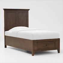 lincoln dark brown twin bed   