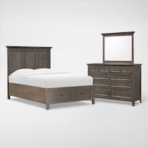 lincoln gray  pc full bedroom   