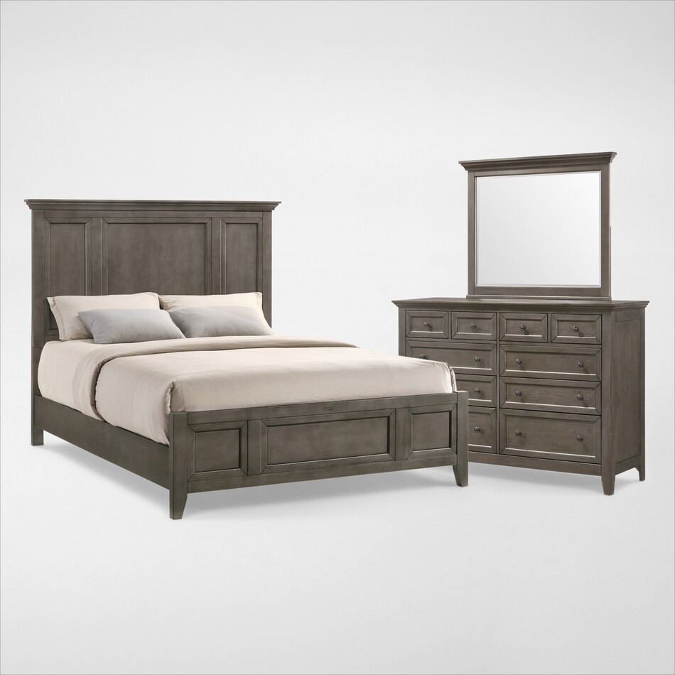 lincoln gray  pc queen bedroom   
