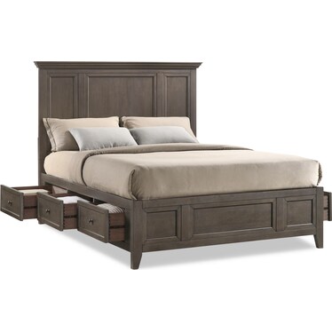 Lincoln 5-Piece Storage Bedroom Set with Dresser and Mirror