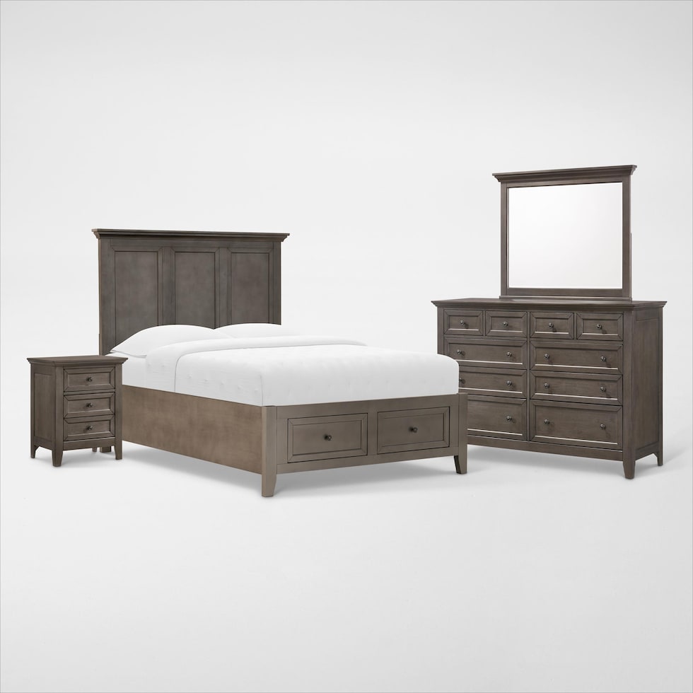 lincoln gray  pc full bedroom   