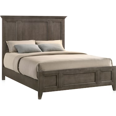 Lincoln 6-Piece Queen Bedroom Set with Nightstand,Dresser and Mirror - Gray