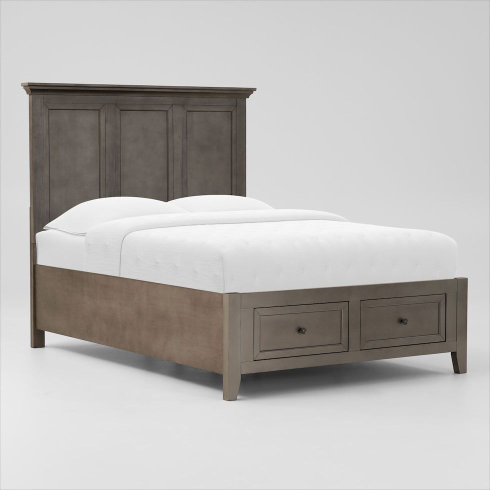 lincoln gray full bed   