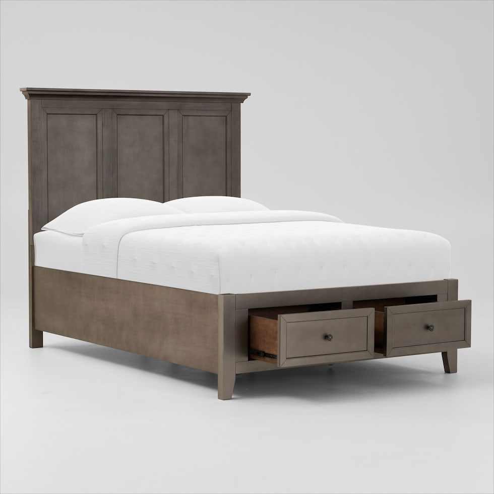 lincoln gray full bed   