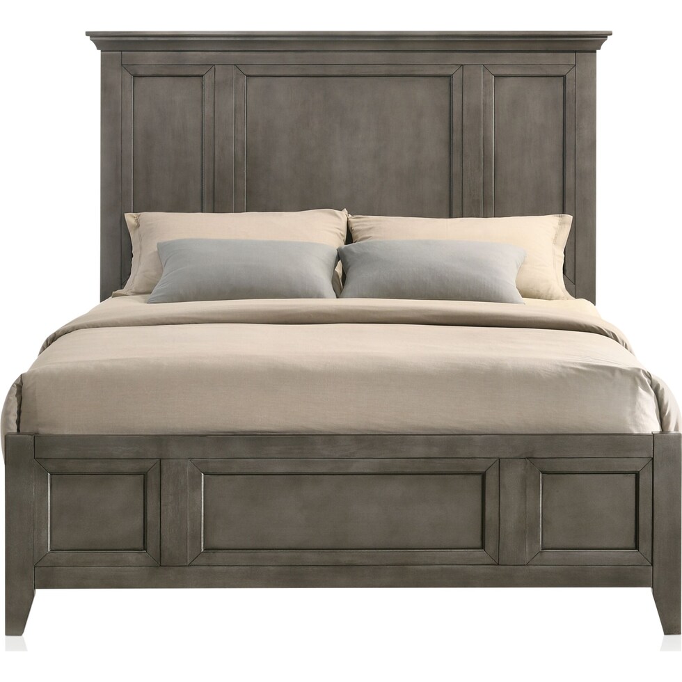 lincoln gray king bed   