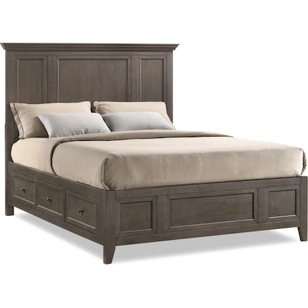 Lincoln King Storage Bed - Gray