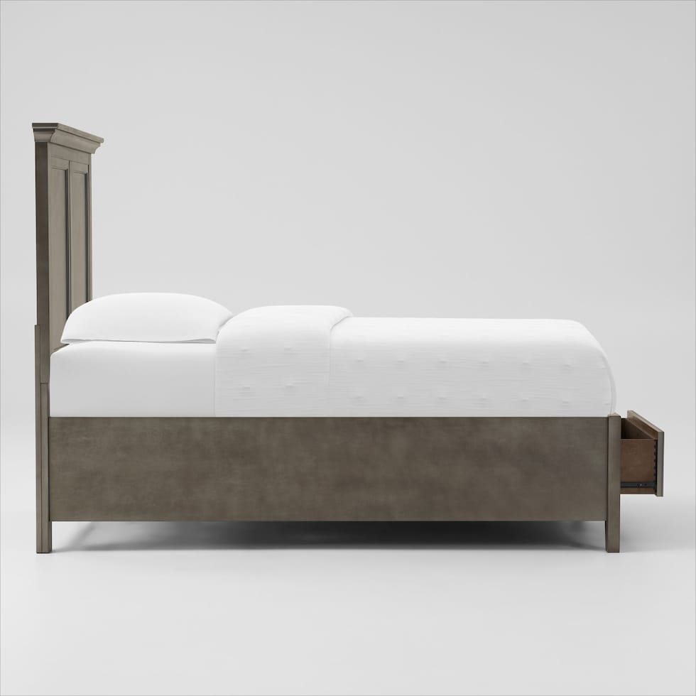 lincoln gray twin bed   