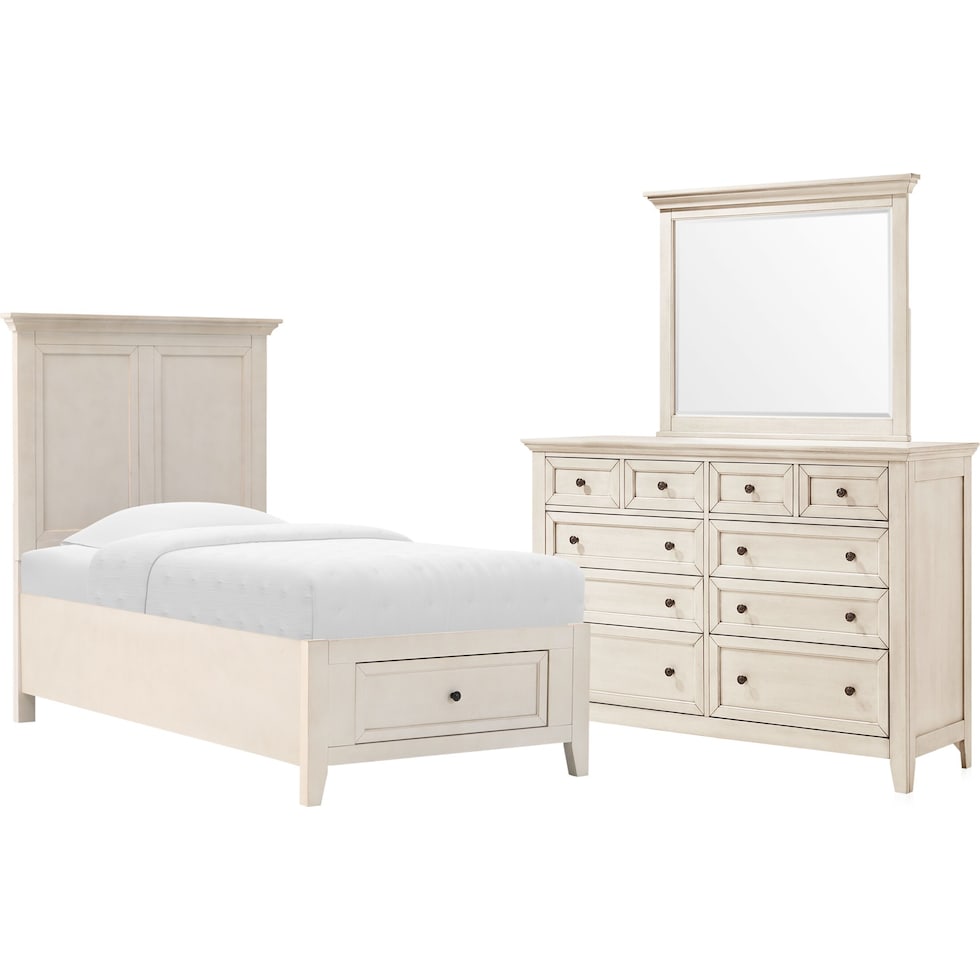 lincoln white  pc twin bedroom   