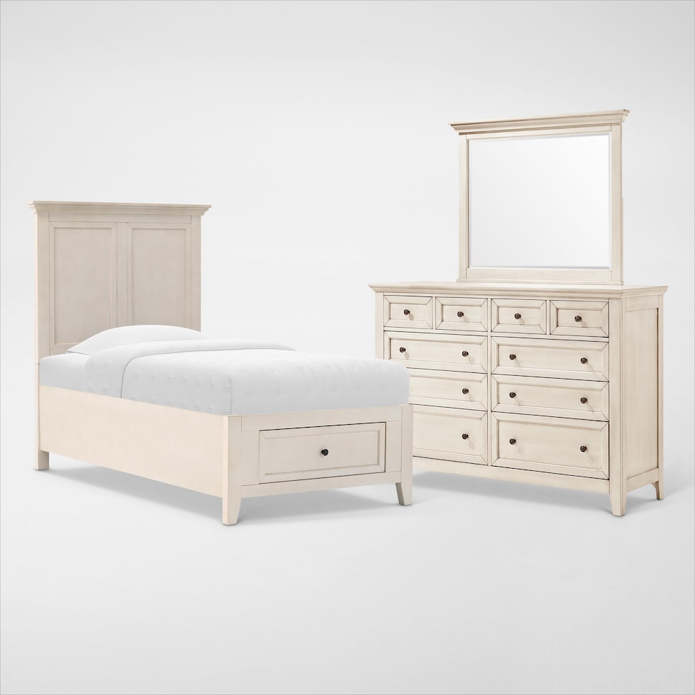 lincoln white  pc twin bedroom   