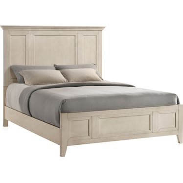 Lincoln 6-Piece Queen Bedroom Set with Nightstand,Dresser and Mirror - White