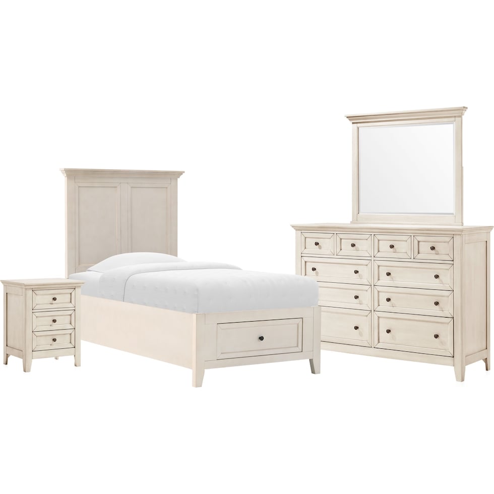 lincoln white  pc twin bedroom   