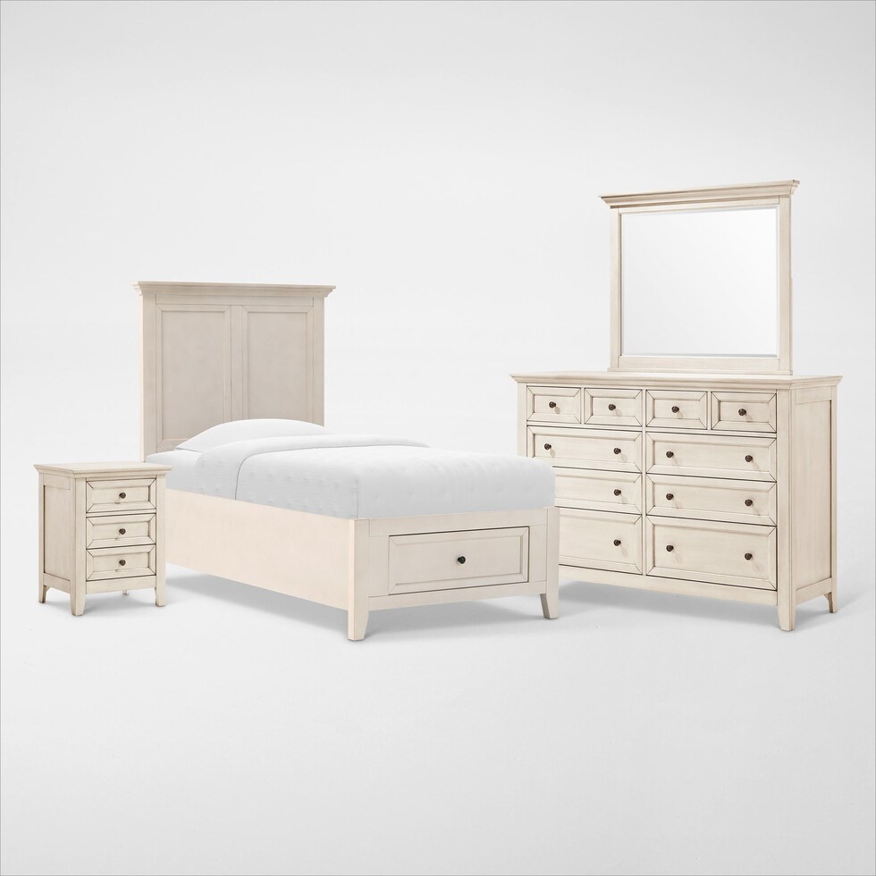 lincoln white  pc twin bedroom   