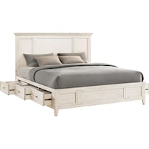 lincoln white queen bed   