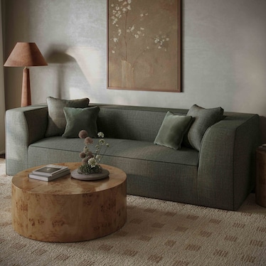 Lindy Upcycled Basketweave Sofa