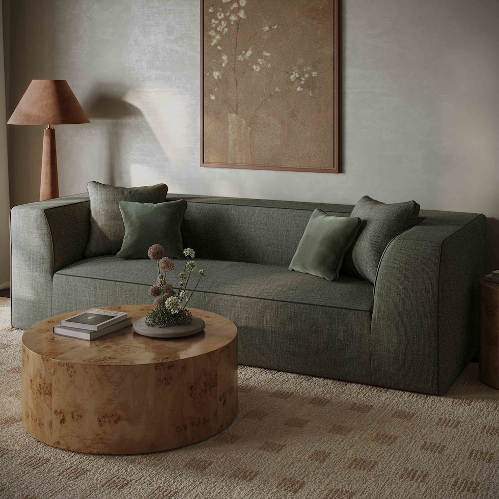 lindy green sofa   