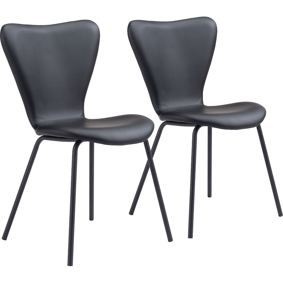 linea black dining chair   