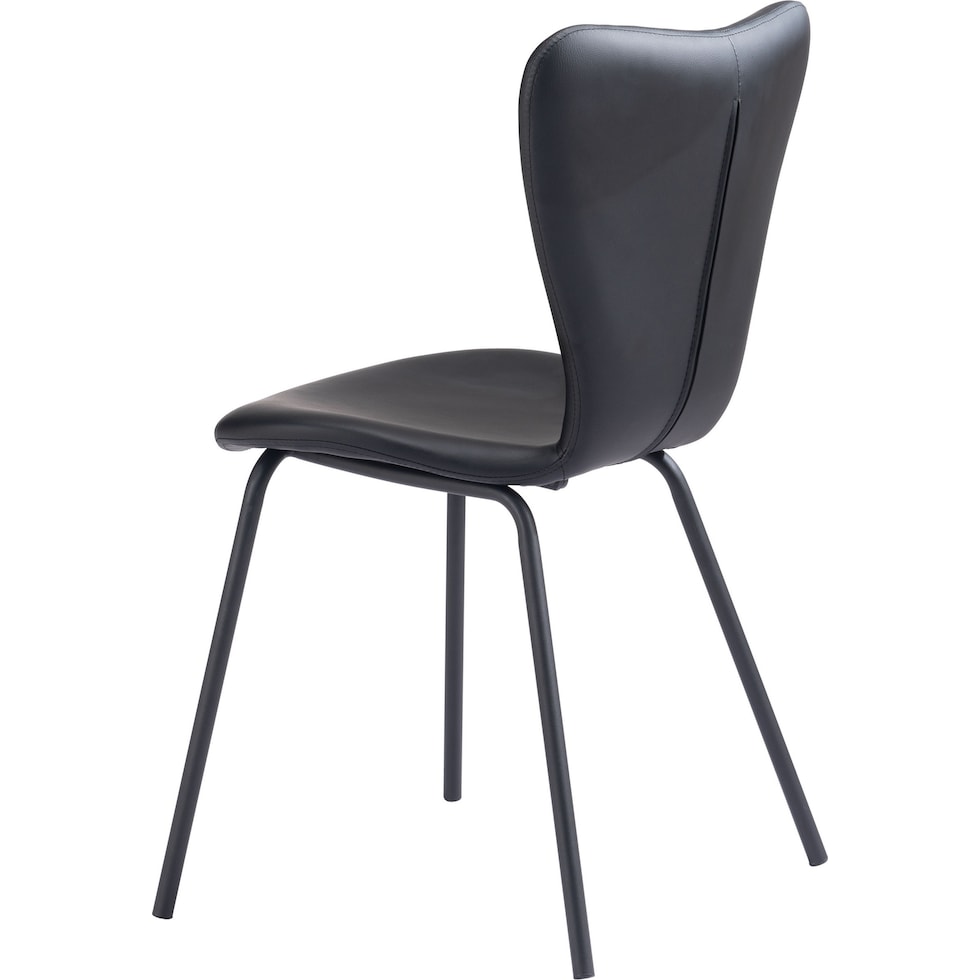 linea black dining chair   