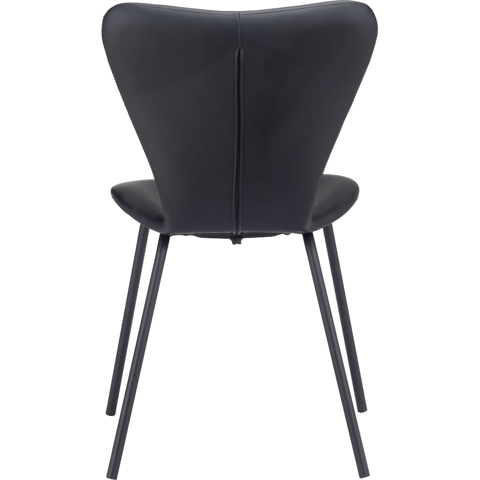 linea black dining chair   