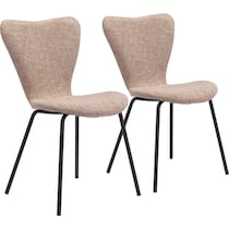 linea light brown dining chair   