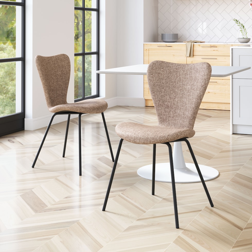 linea light brown dining chair   